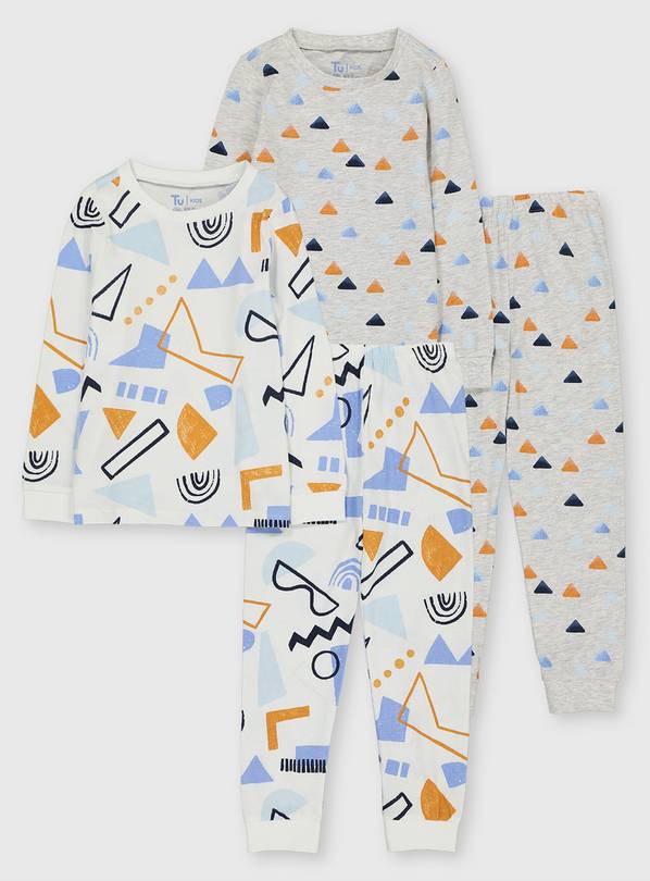 Buy Geometric Print Snuggle Fit Pyjamas 2 Pack 1112 years Pyjamas